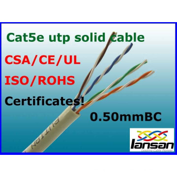 Teste quente do quest da venda 4 cabos do LAN do utp do cat5e dos pares no preço de fábrica